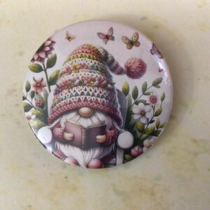 Reading Gnome Pinback Button