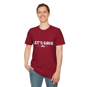Let&#39;s Game Unisex Softstyle T-Shirt, Video Game Lovers Shirt, Perfect Gift for Gamers