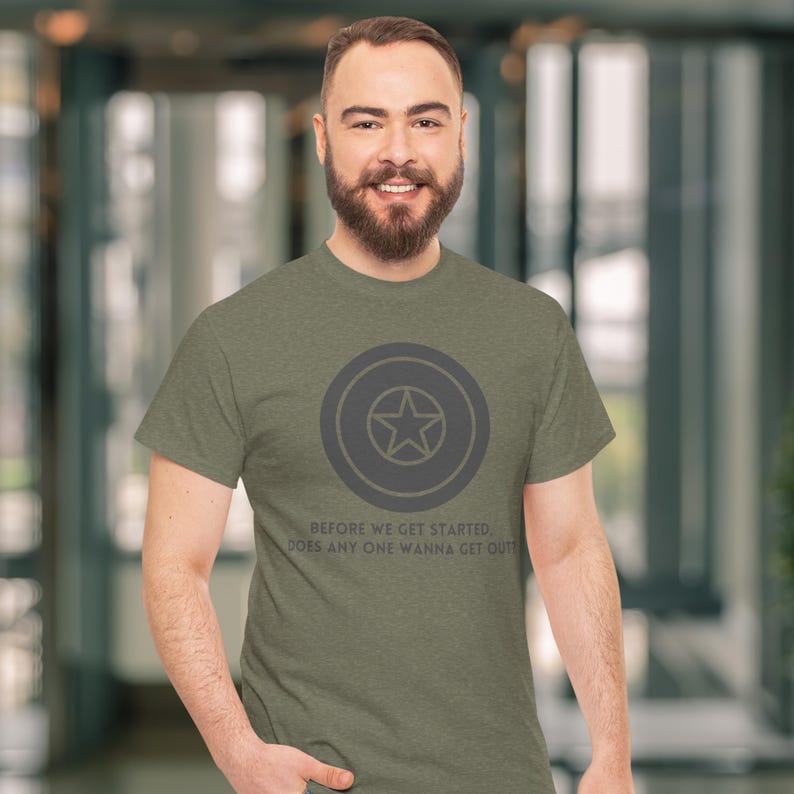 Superhero Shield Quote Tee: Winter Hero Apparel image 1