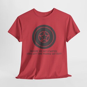Superhero Shield Quote Tee: Winter Hero Apparel image 6