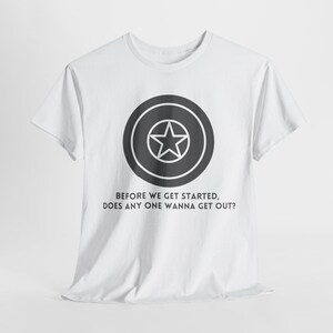 Superhero Shield Quote Tee: Winter Hero Apparel image 2