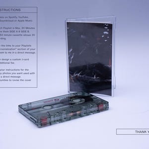 Gepersonaliseerde cassettemixtape op maat | Op maat ontworpen hoes voor J-Card | Je eigen afspeellijsten | Spotify, Apple Music, Sound Cloud, YouTube