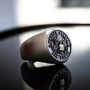 US Air Force Sterling Silver Ring - Military Signet Ring