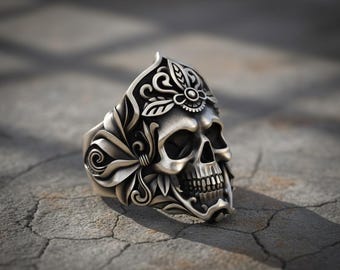 Bague En Argent Sterling 925 Avec Rose Noire - Style Vintage Gothique - Taille 7 - Cadeau Pour Femme, Fête Des Mères, Anti-Anxiété