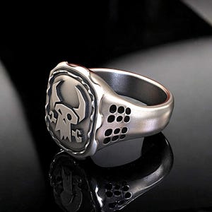 Viking Skull Ring: 925 Sterling Silver Norse Warrior Jewelry