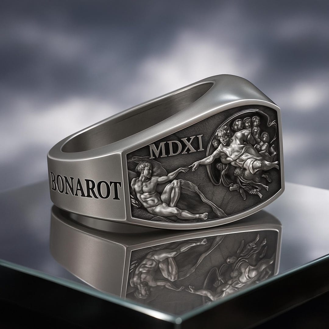 Solangelo Rings Design Michelangelo Ring 925 Sterling Silver Artistic Masterpiece Jewelry ...