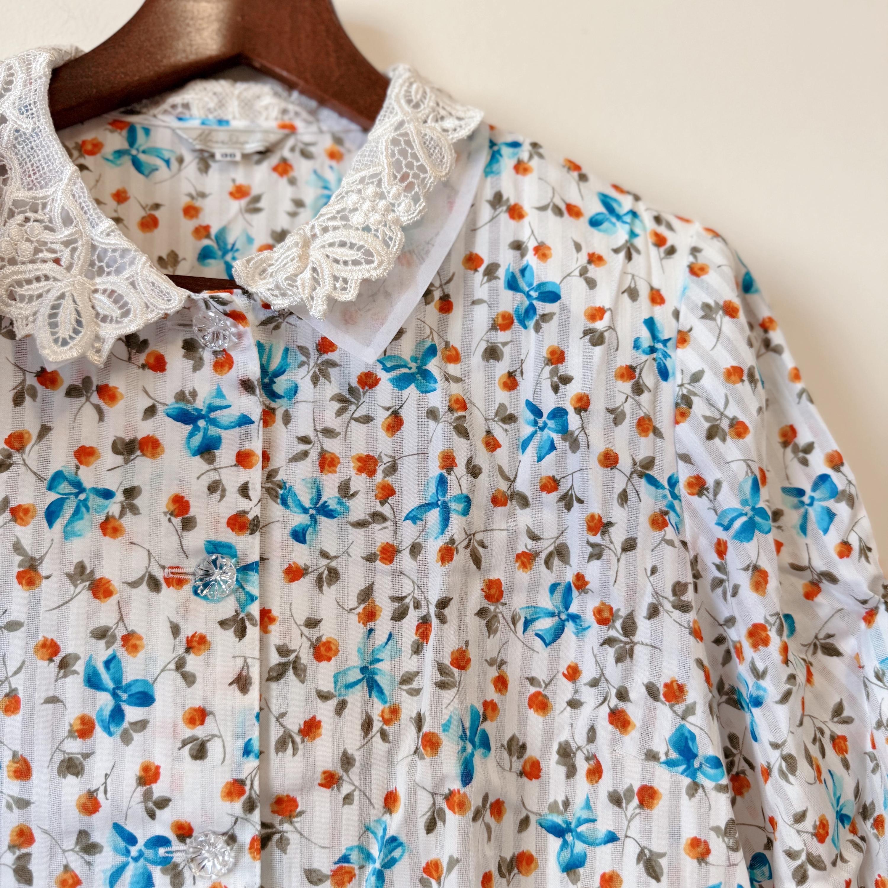 Floral Lace Collar Blouse