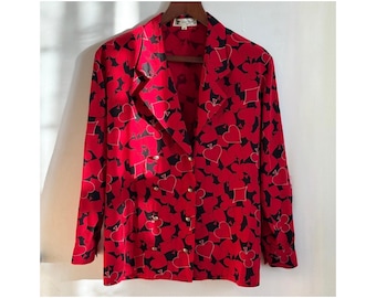 Vintage Courrèges Paris Double-Breasted Blouse