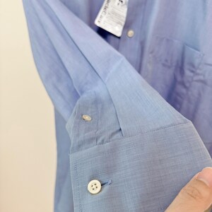 Camisa de vestir vintage Courrèges Japan Miracle Care – Hecha en Japón, mezcla de algodón y poliéster, unisex, manga larga con botones. imagen 6