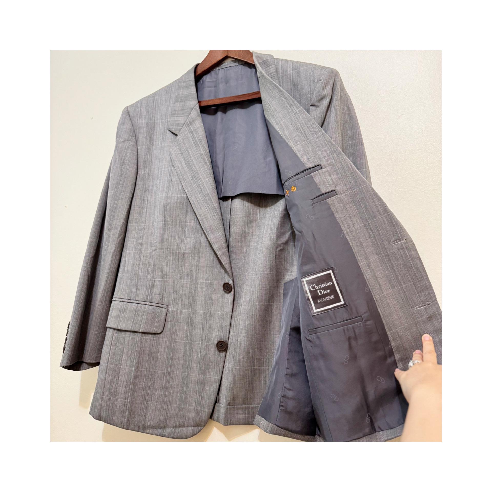 Vintage Christian Dior Monsieur 100% Wool Blazer – Structured 