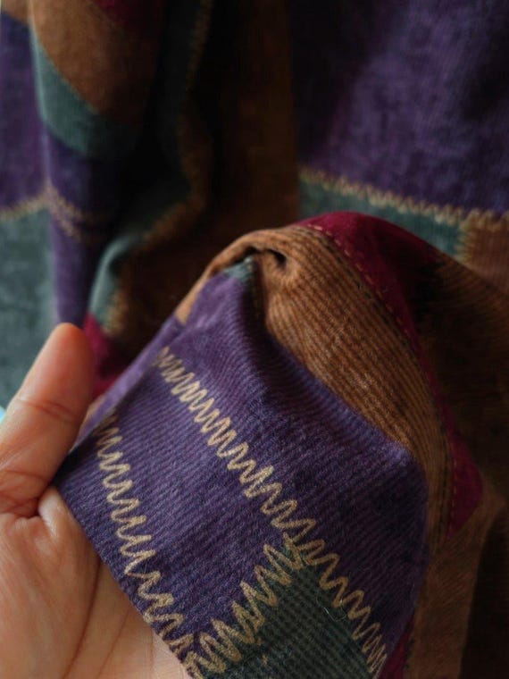 Vintage Velvet Patchwork Style Jacket - image 10