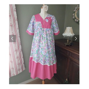 Vintage Floral Patchwork Prairie Dress