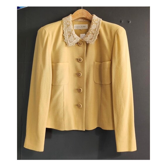 Vintage Japanese Wool Jacket With Lace Collar – Made in Japan 100 