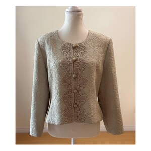 Vintage Jean Dore Palais Brocade Jacket Elegant Pearl Button 