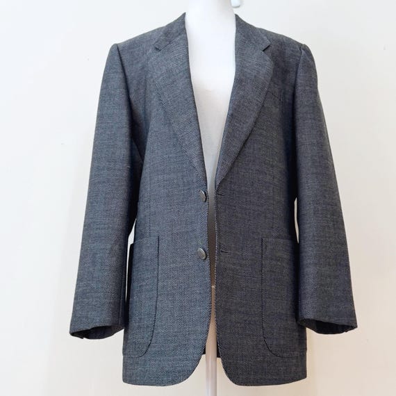 Vintage LANVIN Paris Wool Blazer – Made in Japan Textured Vintage LANVIN Paris Wool Blazer – Made in Japan Textured