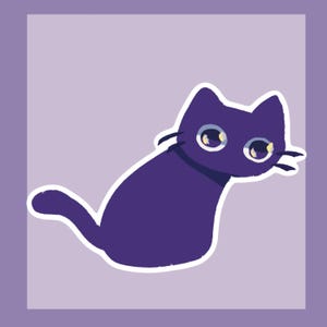 Blank Stare Cat Sticker: Langlebiger Vinyl-Aufkleber