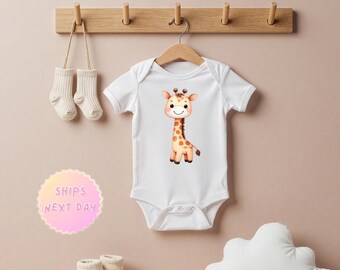 Body per bambini con giraffa – Tutina con motivo animalier