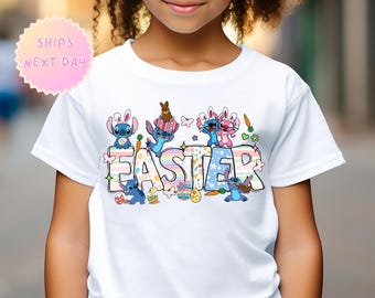 Body con grazioso Stitch pasquale - Maglietta natalizia Disney