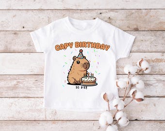 Capybara Birthday Shirt: "Capy Birthday to Me!" - Kids Party Outfit