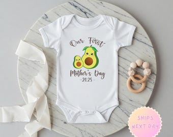 Tutina per neonato Avocado - Prima tutina coordinata per la festa della mamma
