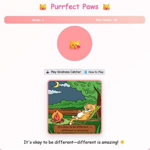 Purrfect Paws-bevestigingsspel en kaartenset – sociaal-emotioneel leren voor kinderen