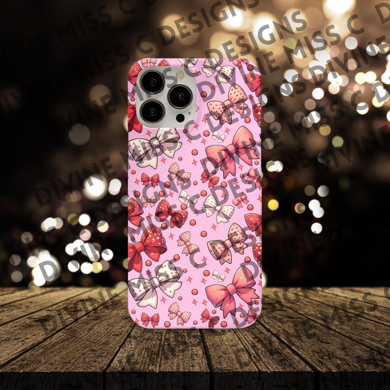 Valentines Bow Seamless Pattern