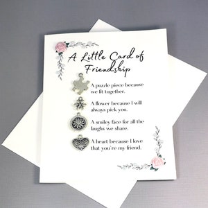 Cartes-cadeaux de l'amitié pour les femmes amies - Une petite carte cadeau souvenir de l'amitié pour les meilleures amies - Carte meilleure amie - Carte Bestie - BFF