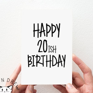 Drôle de carte d’anniversaire pour les jeunes de 20 ans. Carte d’anniversaire pour lui. Drôle de carte. PGC021