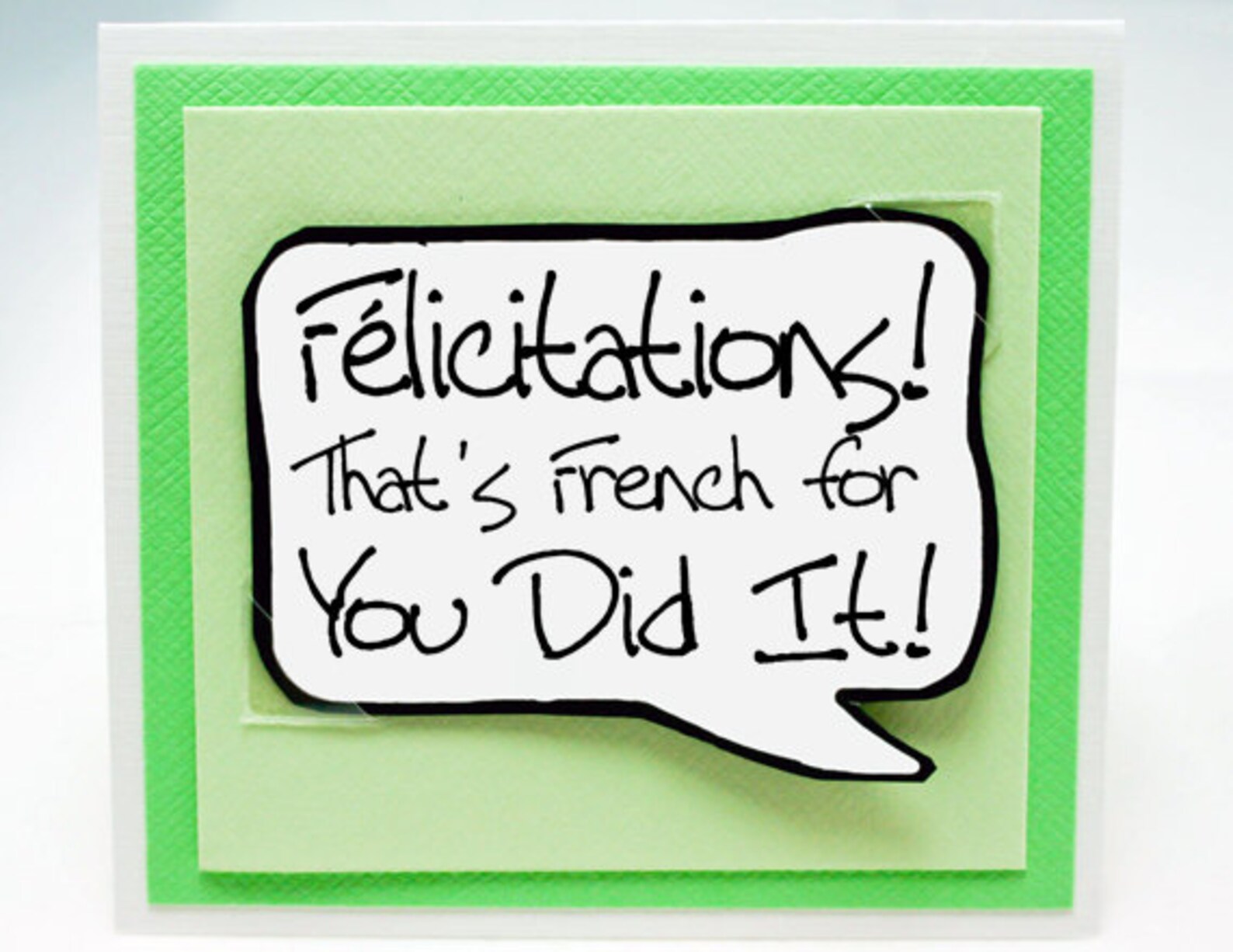 French Congratulations Card. Funny French Quote. French Etsy