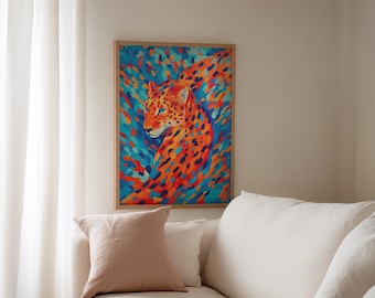 Colorful Cheetah Print: Boho Animal Wall Art (Digital Download)