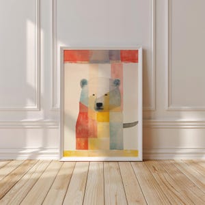 Watercolor Bear, Digital Wall Art, Bear Print, Bear Wall Art, Bear Poster, Bear Illustration, Rustic Bear Wall Art, Living Room Decor