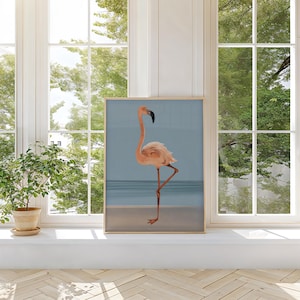 Tropical Flamingo Art Print: Beach House Decor (Digital Download)