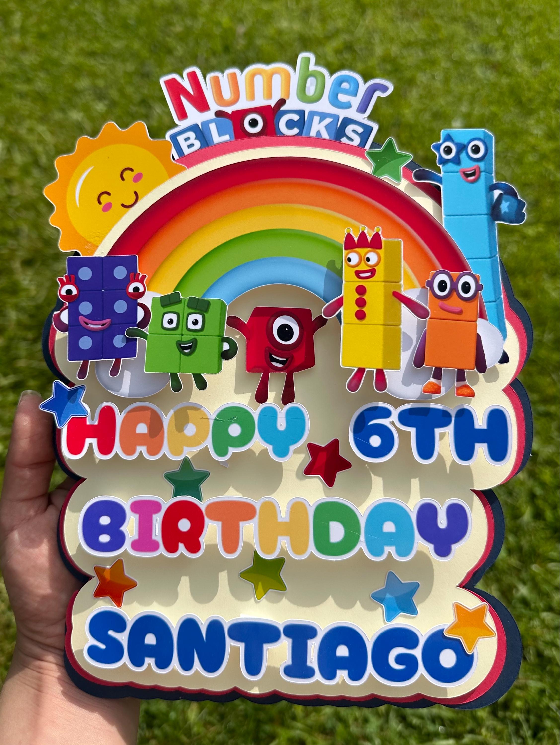 Number Blocks Cake Topper | Number Blocks Party | Custom Cake Topper ...