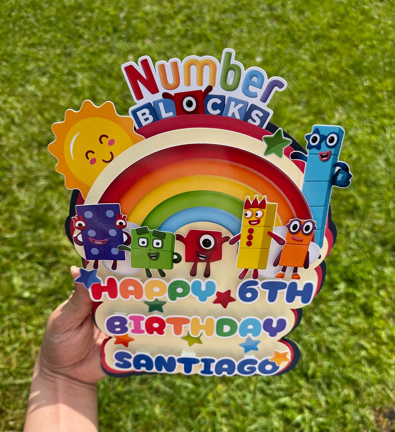 Number Blocks Cake Topper | Number Blocks Party | Custom Cake Topper ...