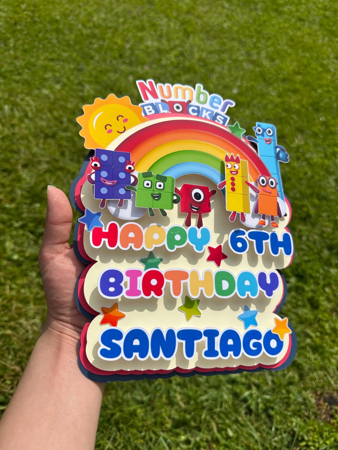 Number Blocks Cake Topper | Number Blocks Party | Custom Cake Topper ...