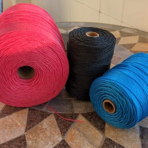 40m, 80m Nylon scrubby cord, for crochet/knit Scrubbies. Non-scratch, tough and durable twisted string.