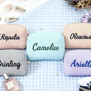 Personalized travel amenity kit. Suitable as wedding party souvenirs and bridesmaid gifts