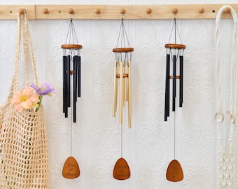 Personalized commemorative wind chimes, suitable for garden or home décor, housewarming gifts.