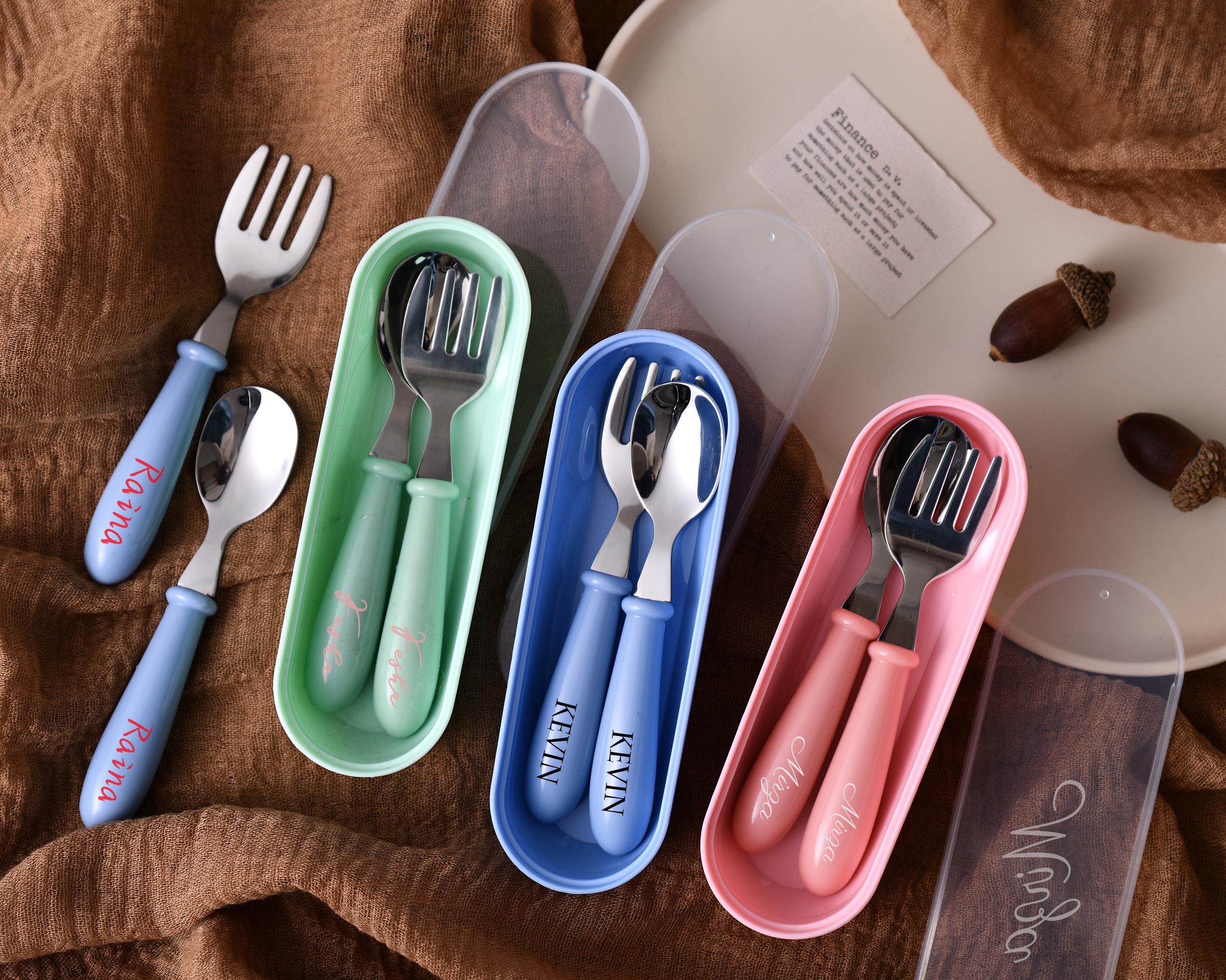 Cubiertos Bebe Termos Personalizados Acero Inoxidable Grabado