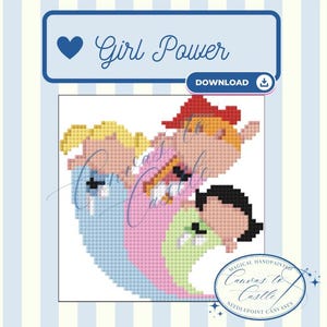 Powerpuff Girls Needlepoint Pattern