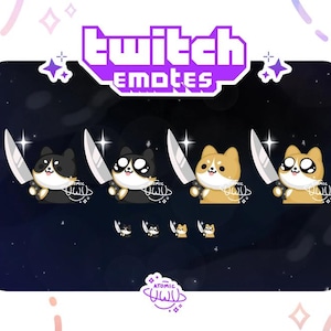 Shiba Inu Dog Knife Emote | Twitch & Streaming