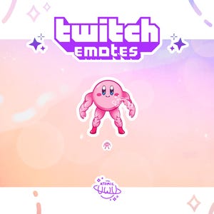 Kirby MUSKEL Emote | Auf Twitch & Discord