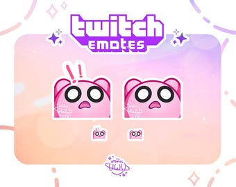 Emote e badge di Kirby spaventato / Twitch / Discord