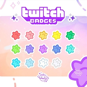 ACNH Star Fragments Set Twitch Badges & Discord Emotes