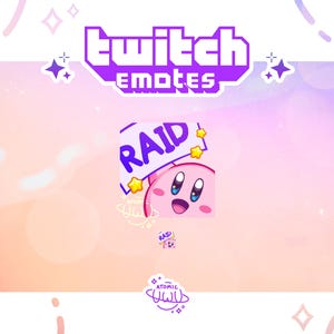 Kirby Raid sign Emote | Twitch & Discord