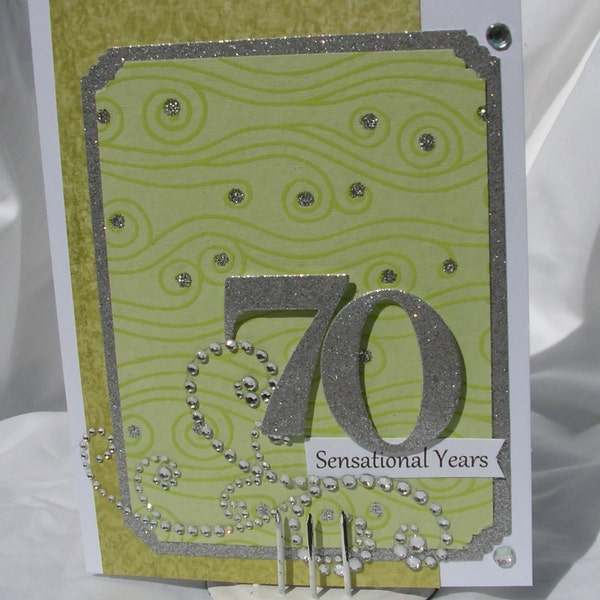 70 Sensational Years Decade Birthday Card