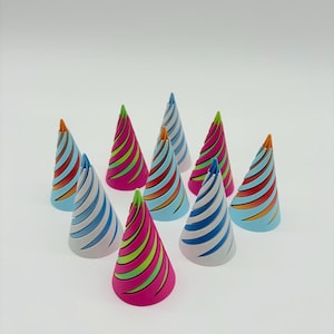 USA Made PassThru 3d Printed Spiral Cone Fidget Vortex