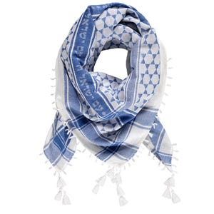 Sudra Jewish Scarf, Star Of David Original with Tassel, Premium Fabric, Versatile as Neck or Head Scarf a Great Gift for Any Occasion