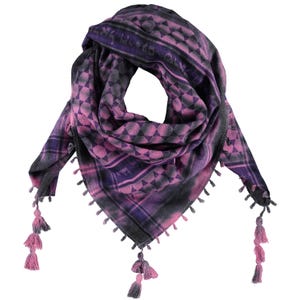 Tie Dye Star Of David Cotton Scarf with Tassels