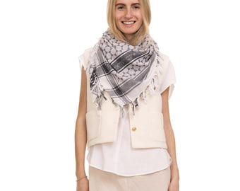 Star of David Sudra Scarf, Jewish Heritage, Fringe Design